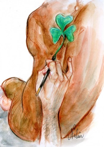 st-patrick-body-painting-dessin-de-nalair